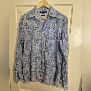 Tommy Hilfiger Light Blue Paisley Shirt- Ladies Cut